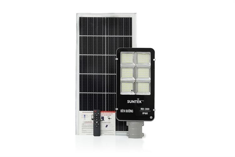 Đèn đường năng lượng mặt trời nhôm SUNTEK RD-300 21W Màu Đen