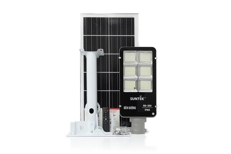 Đèn đường năng lượng mặt trời nhôm SUNTEK RD-300 21W Màu Đen