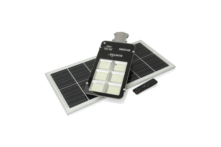 Đèn đường năng lượng mặt trời nhôm SUNTEK RD-300 21W Màu Đen
