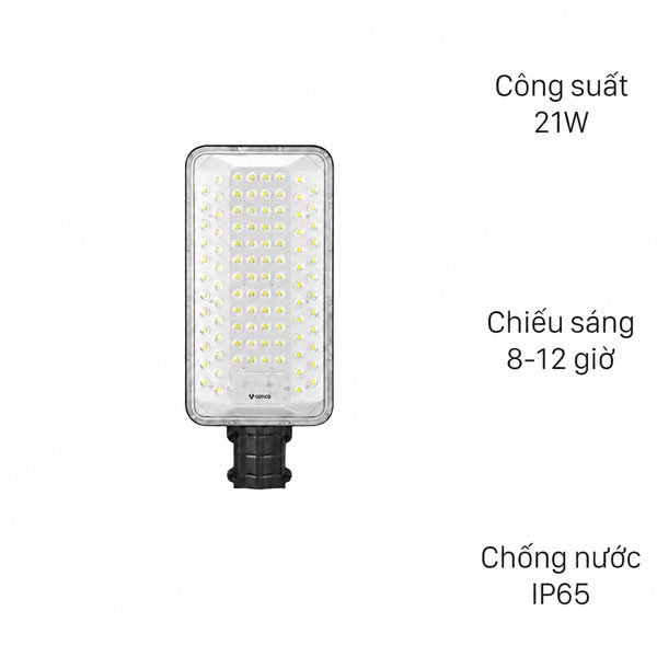 Đèn đường năng lượng mặt trời nhôm Goneo GN-A600C-AS