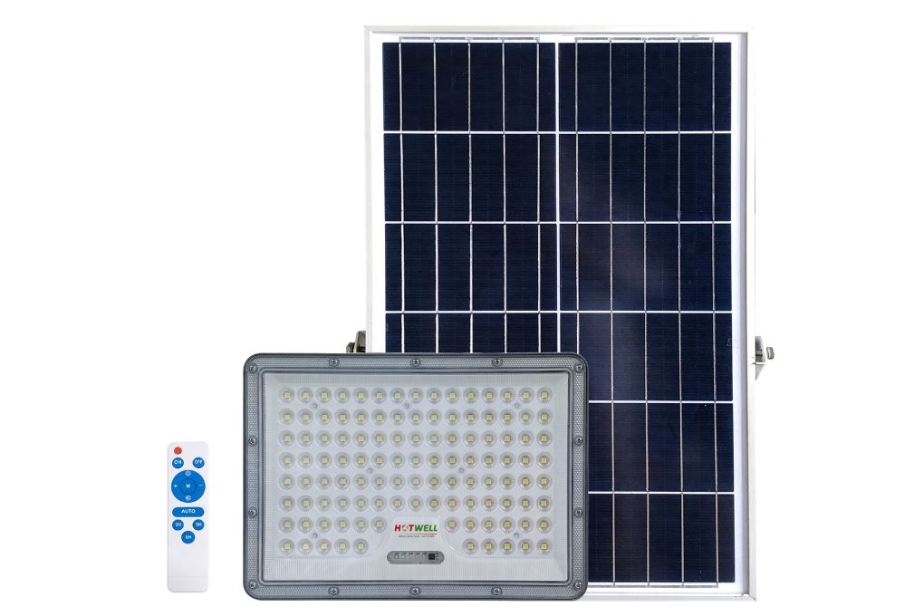 Đèn pha năng lượng mặt trời nhôm Hotwell HW-FL-05-200W