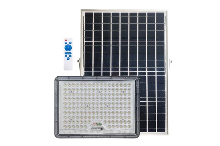 Đèn pha năng lượng mặt trời nhôm Hotwell HW-FL-05-300W Màu Đen
