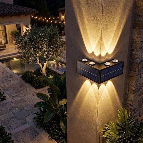 Đèn hắt tường năng lượng mặt trời Modi MD-SWL-L8 WW Màu Đen
