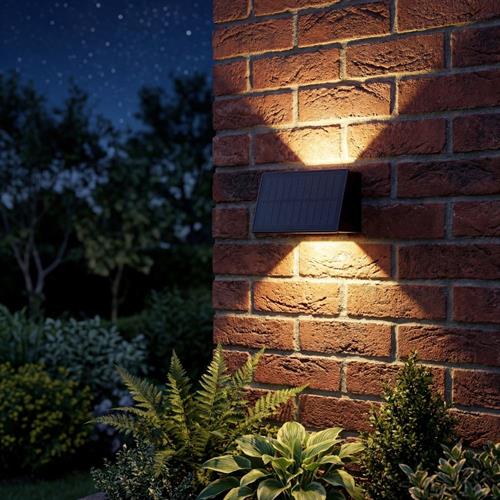 Đèn hắt tường năng lượng mặt trời Modi MD-SOLAR-W7005 WW Màu Đen