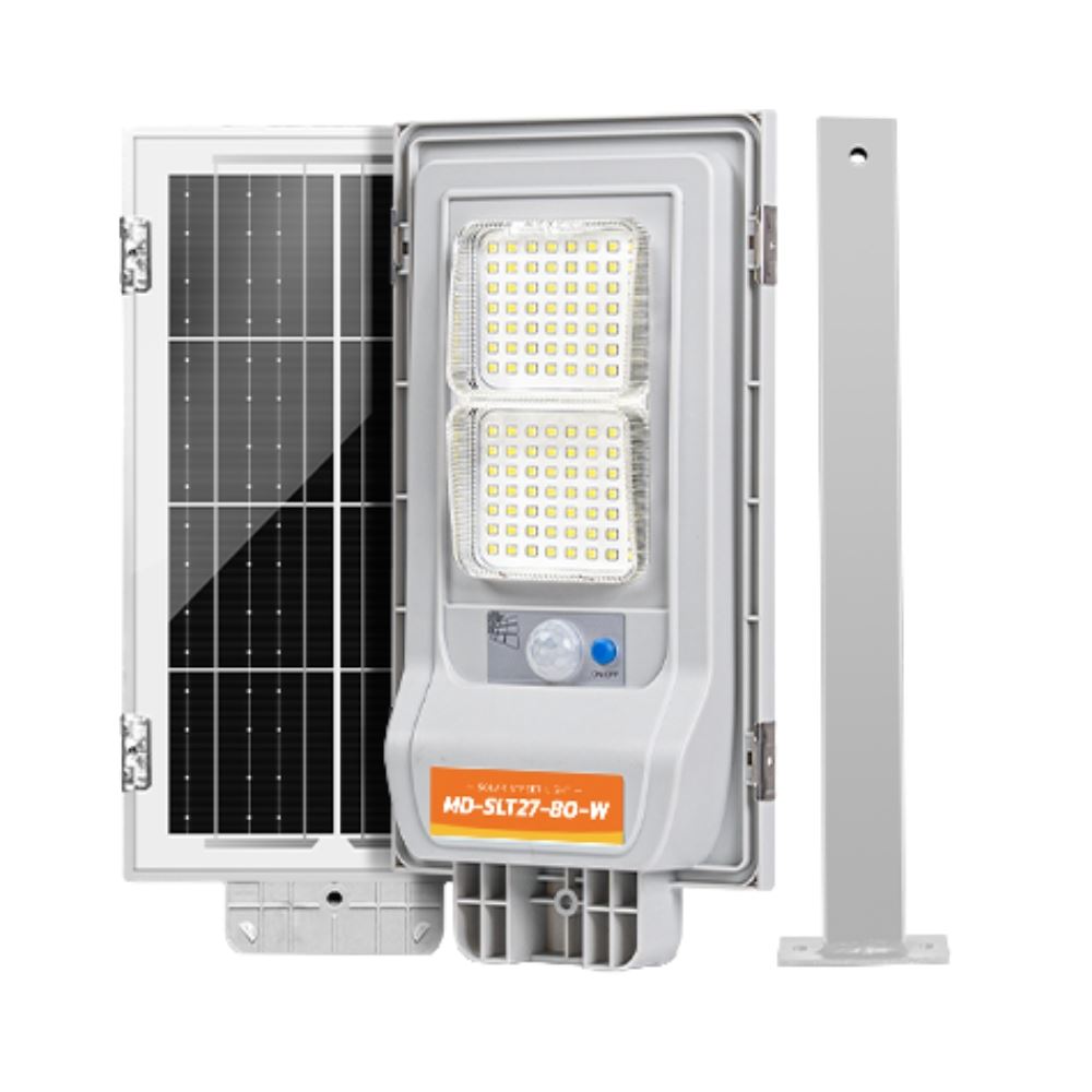 Đèn đường liền thể năng lượng mặt trời Modi MD-SLT27-80-W WH Màu Trắng