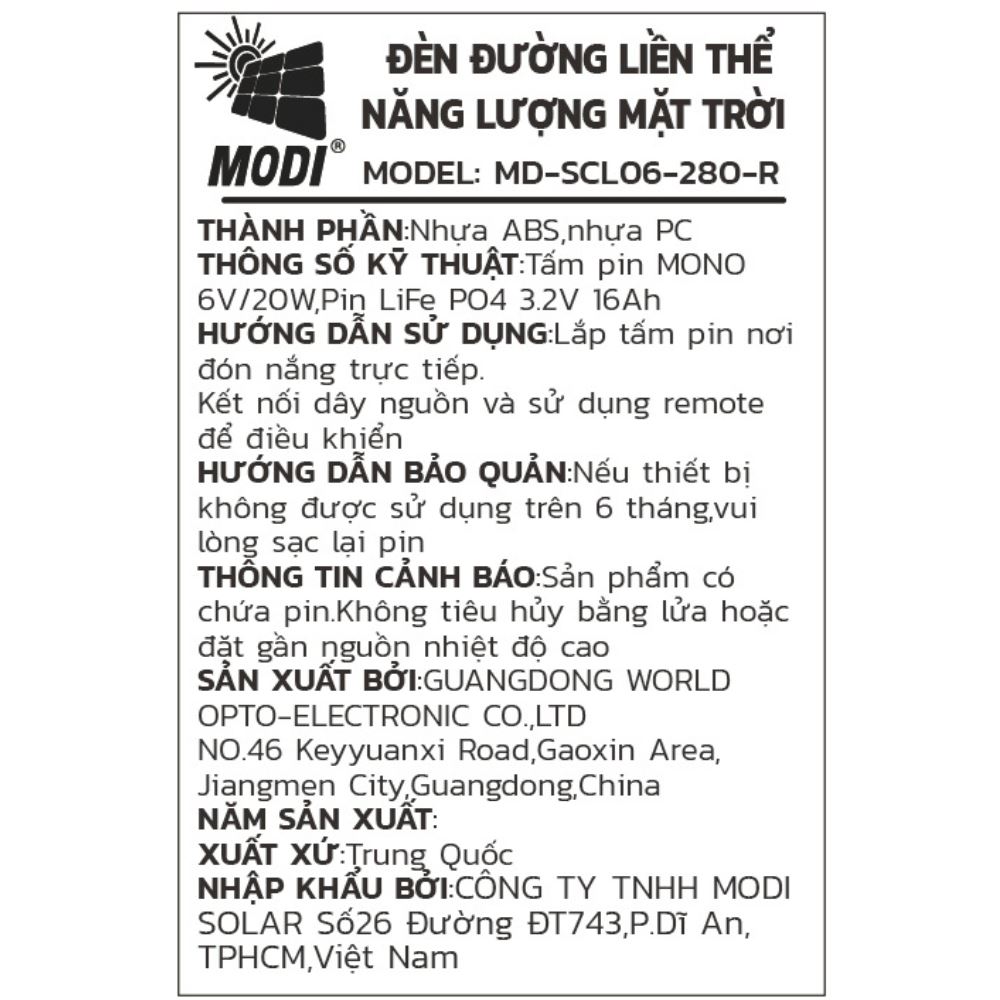 Đèn ốp trần năng lượng mặt trời Modi MD-SCL06-280-R - 31
