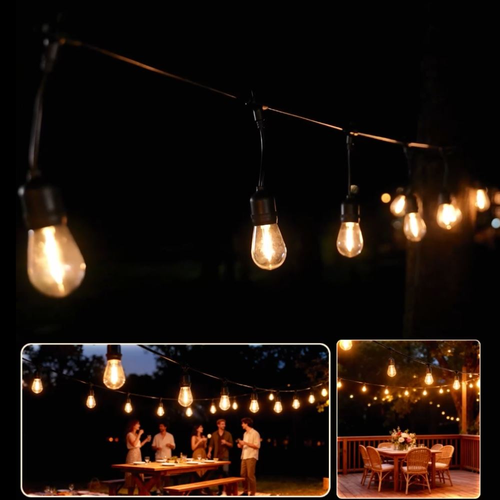 Đèn dây trang trí năng năng lượng mặt trời Modi MD-SLB-10M20B NEW WW Màu Đen