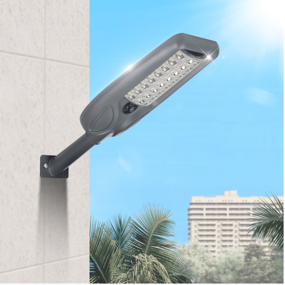 Đèn đường liền thể năng lượng mặt trời Modi MD-SLT97-30-W WH Màu Xám