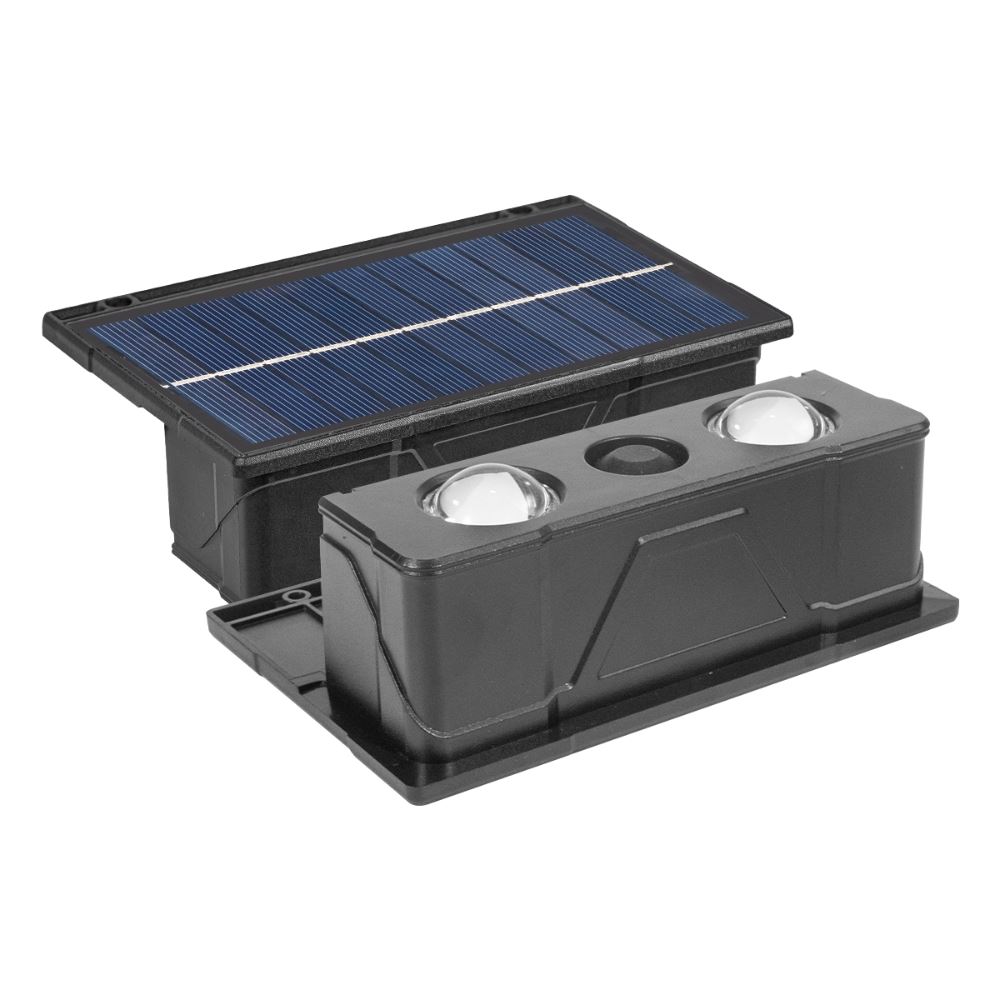 Đèn hắt tường năng lượng mặt trời Modi MD-SWL-T2-2P WW Màu Đen