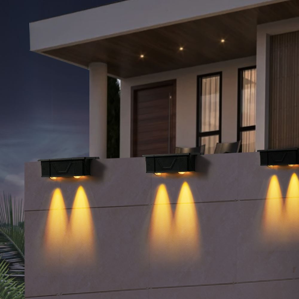 Đèn hắt tường năng lượng mặt trời Modi MD-SWL-T2-2P WW Màu Đen
