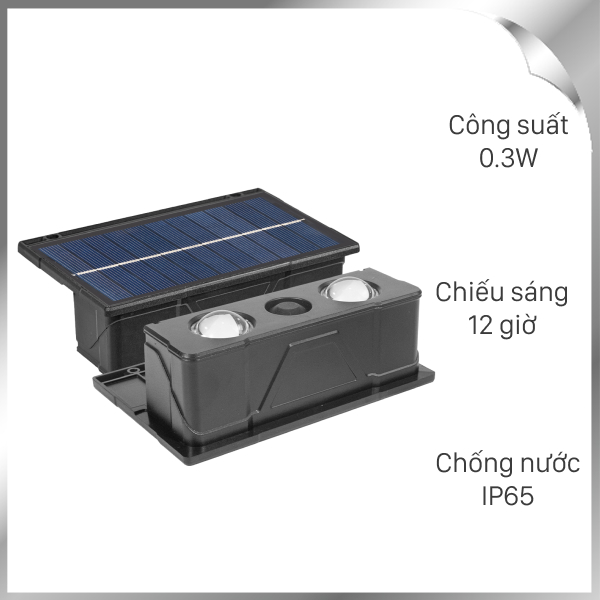 Đèn hắt tường năng lượng mặt trời Modi MD-SWL-T2-2P WW