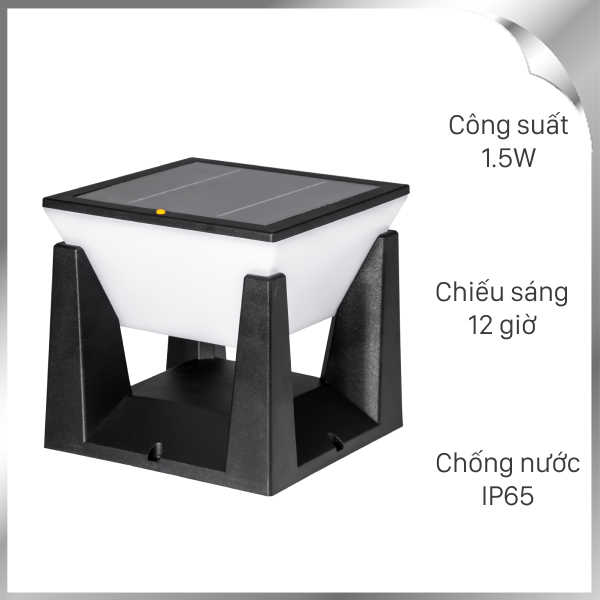 Đèn trụ cổng năng lượng mặt trời Modi MD-SPL-F200 WW+WH