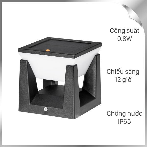 Đèn trụ cổng năng lượng mặt trời Modi MD-SPL-F150 WW+WH