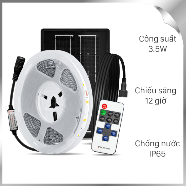 Đèn dây LED trang trí năng lượng mặt trời Modi MD-SSL-2835-60D10M WW
