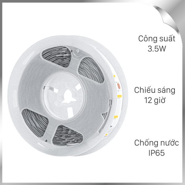 Đèn dây LED trang trí năng lượng mặt trời Modi MD-SSL-2835-60D5M WW