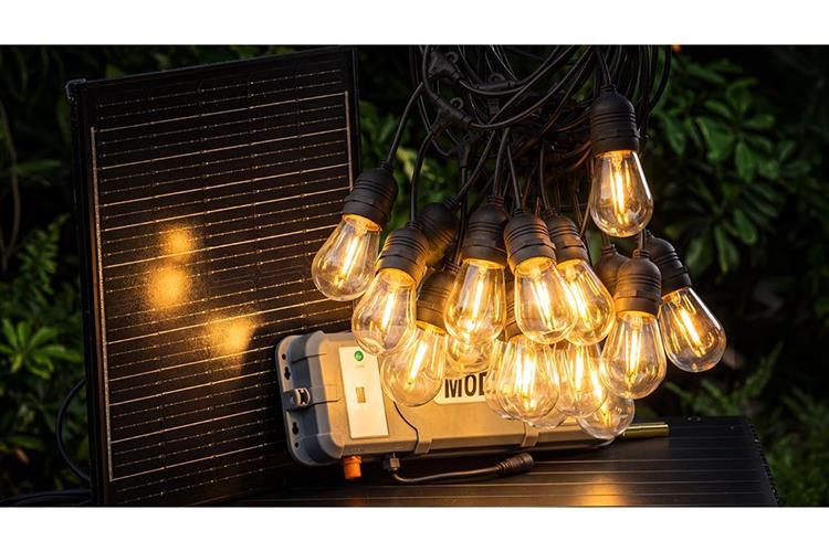 Đèn dây trang trí năng năng lượng mặt trời Modi MD-SLB-10M20B SUPER WW Màu Đen