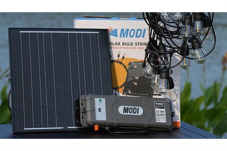 Đèn dây trang trí năng năng lượng mặt trời Modi MD-SLB-10M20B SUPER WW Màu Đen