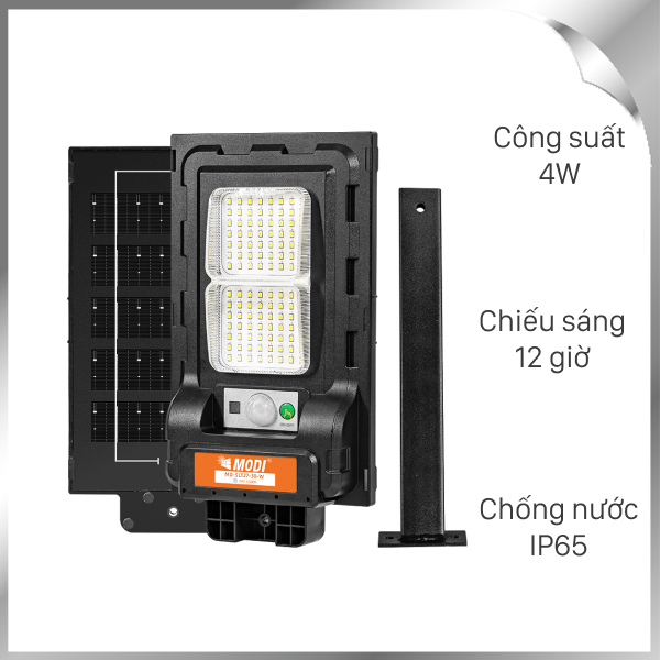 Đèn đường liền thể năng lượng mặt trời Modi MD-SLT27-30-W WH