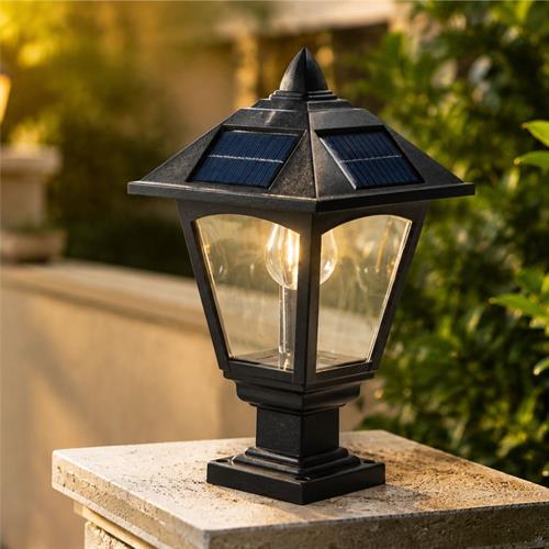 Đèn trụ cổng năng lượng mặt trời Modi MD-GFB-A WW Màu Đen