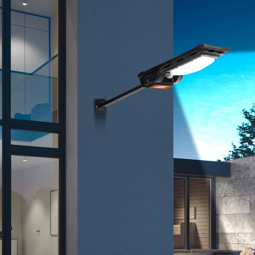 Đèn đường liền thể năng lượng mặt trời Modi MD-SLT27-50-T WH Màu Đen