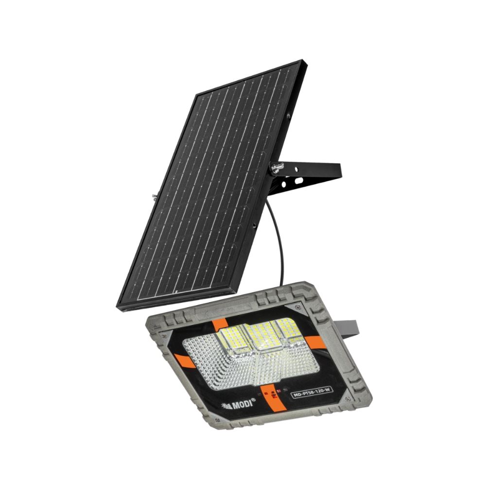 Đèn pha năng lượng mặt trời Modi MD-PT58-120-W WH Màu Đen
