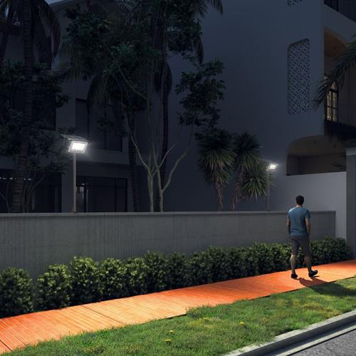 Đèn pha năng lượng mặt trời Modi MD-PT58-120-W WH Màu Đen