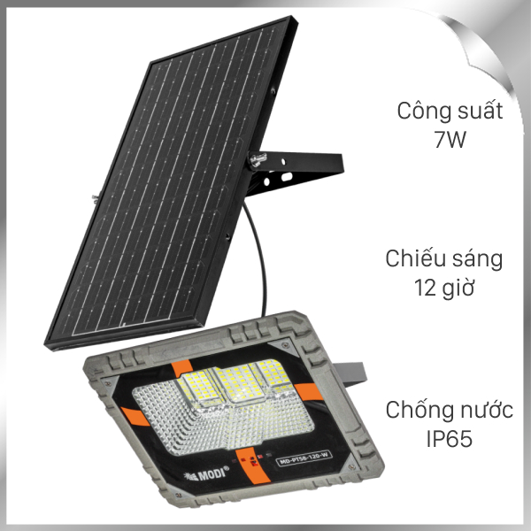 Đèn pha năng lượng mặt trời Modi MD-PT58-120-W WH