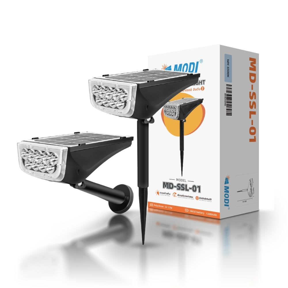 Đèn cắm cỏ năng lượng mặt trời Modi MD-SSL-01 WH Màu Đen