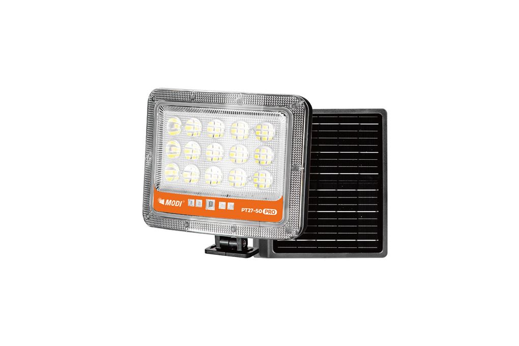 Đèn pha năng lượng mặt trời Modi MD-PT27-50-PRO Màu Xám