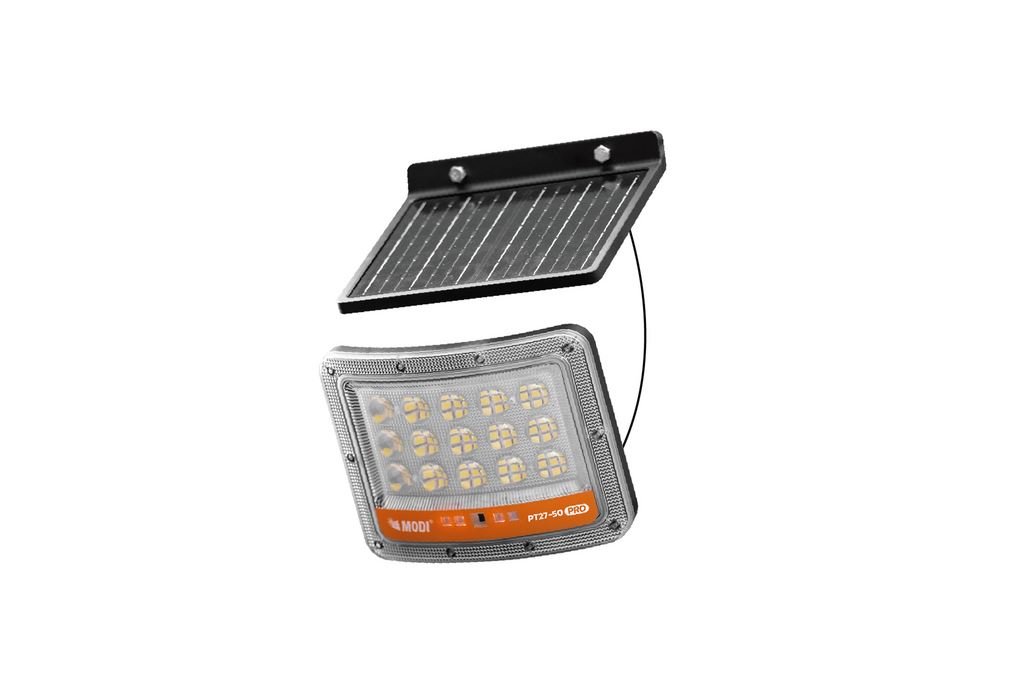 Đèn pha năng lượng mặt trời Modi MD-PT27-50-PRO Màu Xám