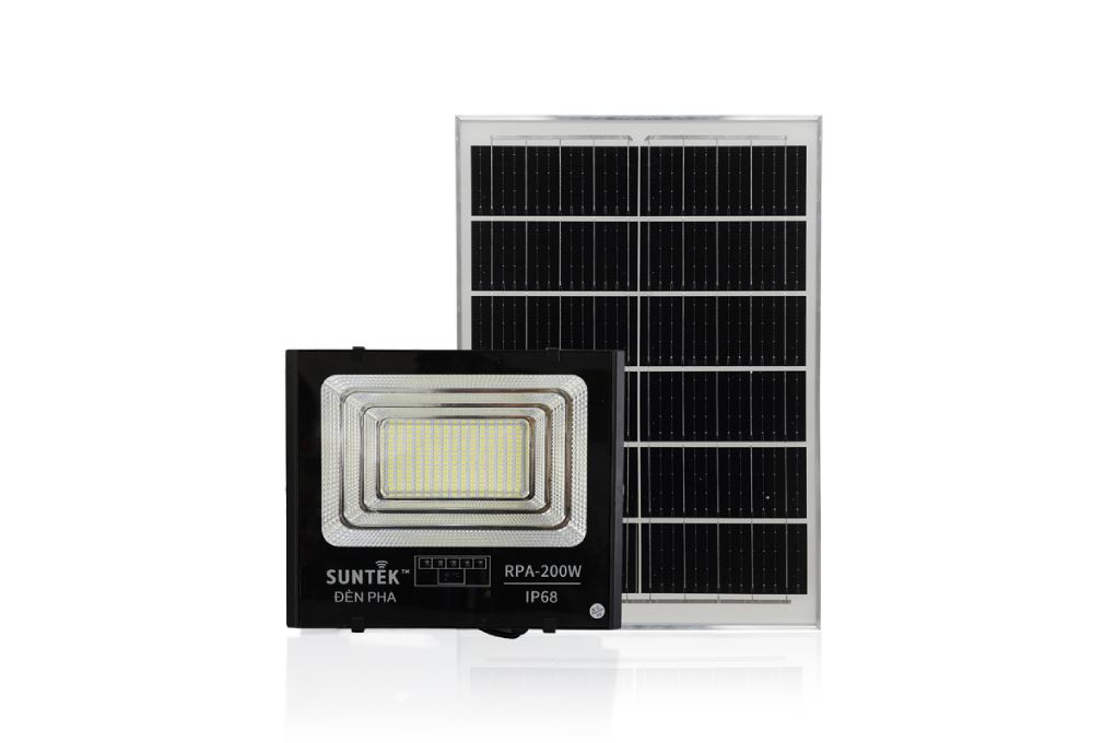Đèn pha năng lượng mặt trời SUNTEK RPA-200W Màu Đen