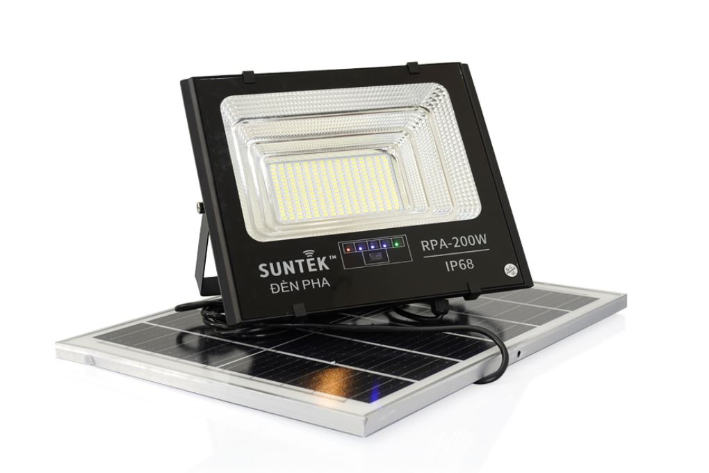 Đèn pha năng lượng mặt trời SUNTEK RPA-200W Màu Đen