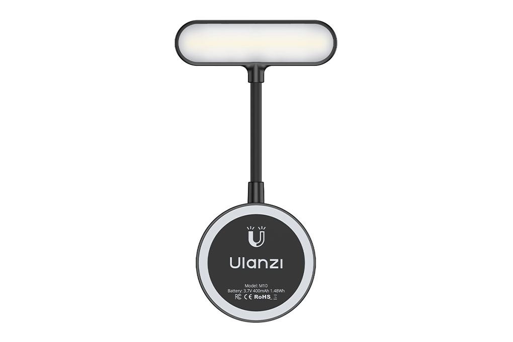 Đèn Livestream Magnetic Cổ Vịt Gắn Điện Thoại 2W 400mAh Ulanzi M10 Màu Đen