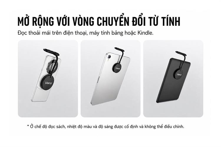 Đèn Livestream Magnetic Cổ Vịt Gắn Điện Thoại 2W 400mAh Ulanzi M10 Màu Đen