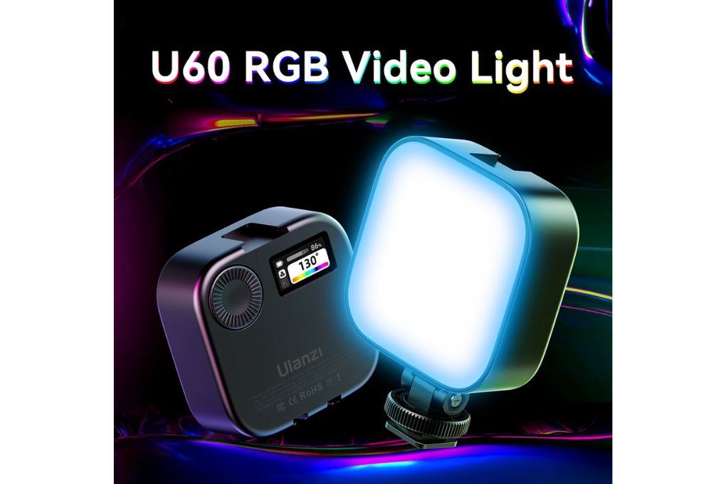 Đèn Livestream LED RGB Full Color 60 Bóng 5W 2500mAh Ulanzi U60 Màu Đen