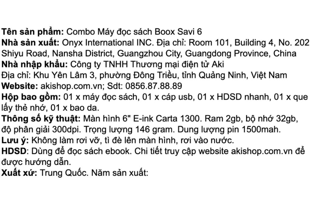 Combo máy đọc sách Boox Savi 6 6 inch 32 GB - 9