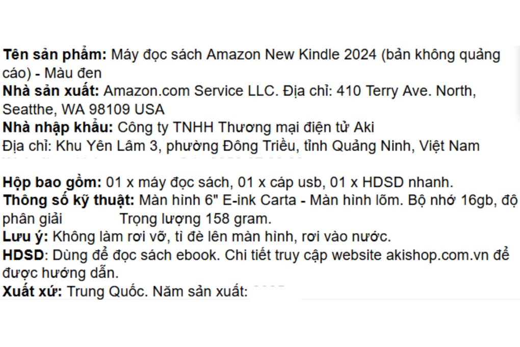 Máy đọc sách New Kindle 2024 6 inch 16 GB - 4