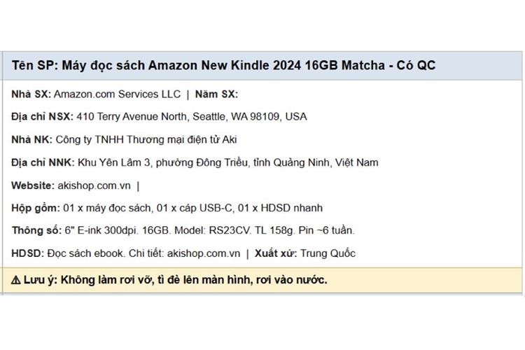 Máy đọc sách Kindle (2024) 6inch 16GB (Bản có quảng cáo) Màu Xanh lá