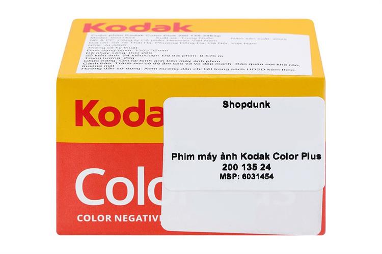 Phim máy ảnh Kodak Plus Film 200 135 (36 x 1 hộp) Màu Vàng