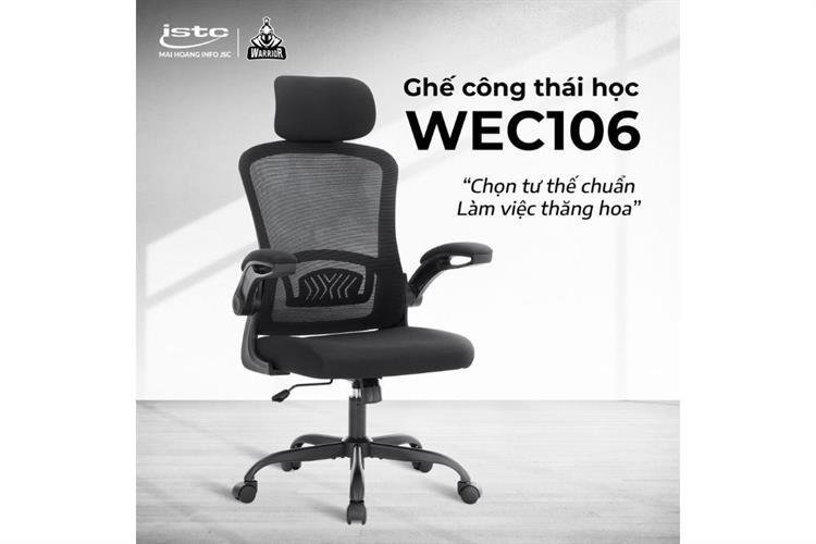 Ghế công thái học Ergonomic WARRIOR Pawn Series WEC106 Màu Đen