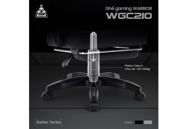 Ghế chơi game WARRIOR Raider Series WGC210 Màu Đen - Xám