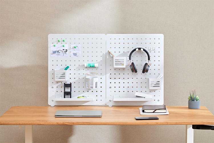 Bảng treo đồ Pegboard Hyperwork PG02 Trắng Màu Trắng