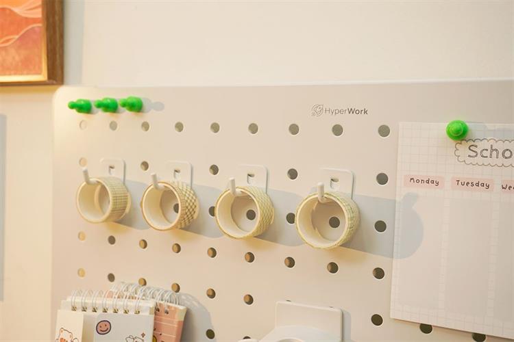 Bảng treo đồ Pegboard Hyperwork PG02 Trắng Màu Trắng