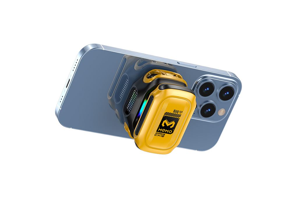 Quạt tản nhiệt điện thoại kèm pin MEMO CX12 Màu Đen - Vàng