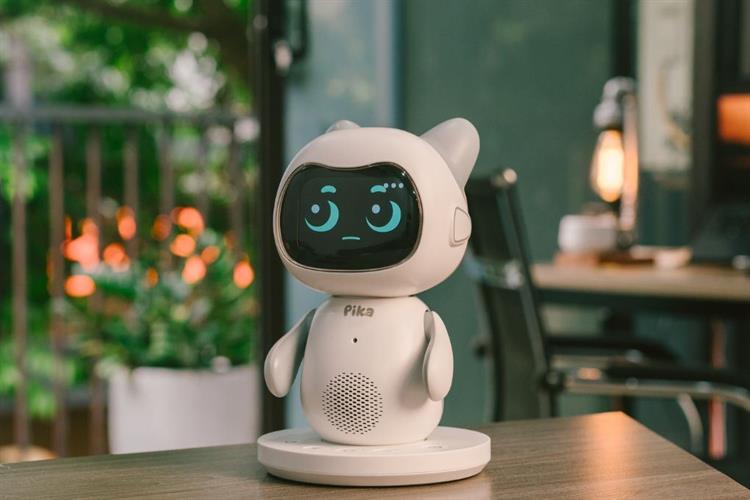 Robot thông minh học tiếng anh Pika PK01 Màu Trắng - Xám