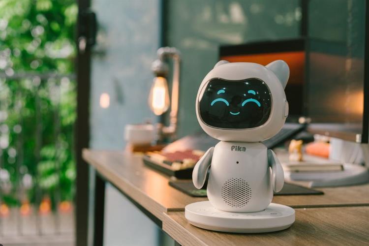 Robot thông minh học tiếng anh Pika PK01 Màu Trắng - Xám