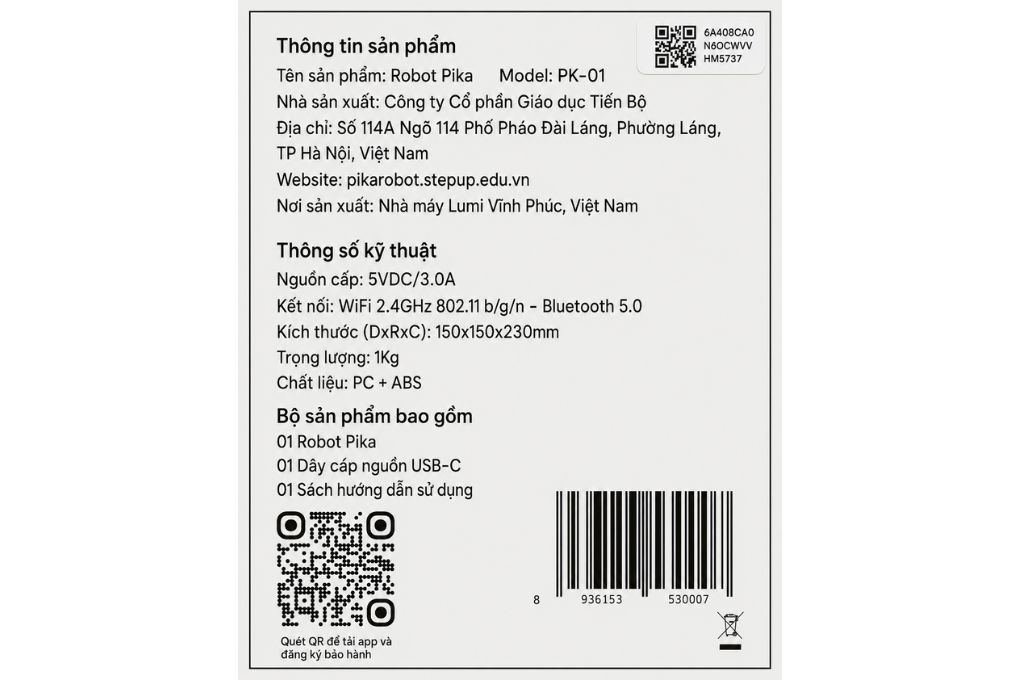 Robot thông minh học tiếng anh Pika PK01 - 9