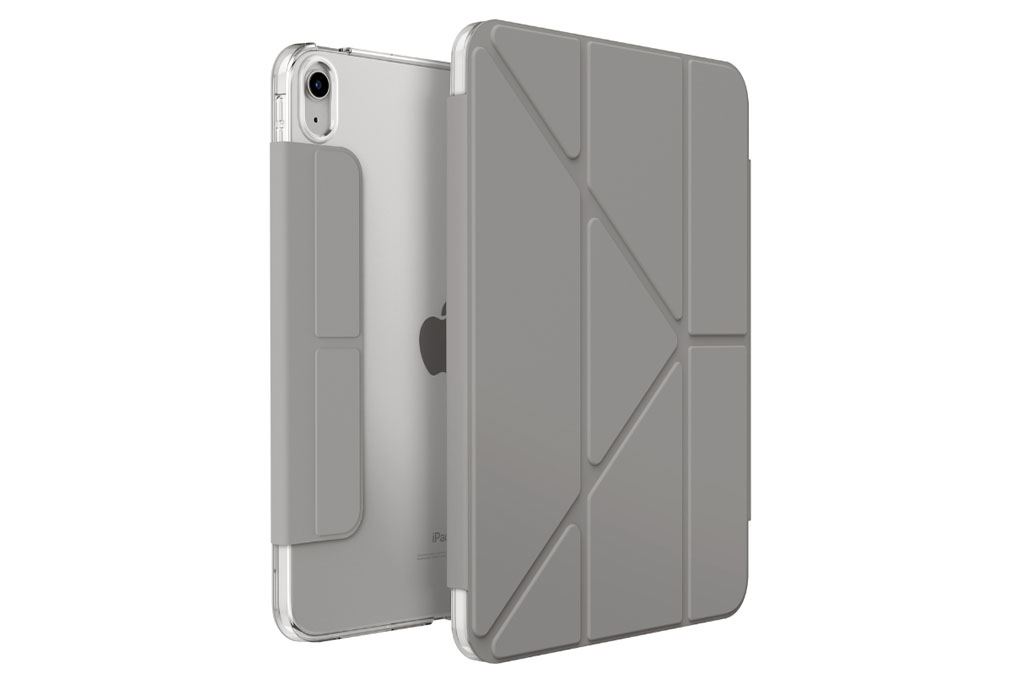Bao da nắp gập iPad A16/ iPad 10 UniQ Camden Màu Xám nhạt