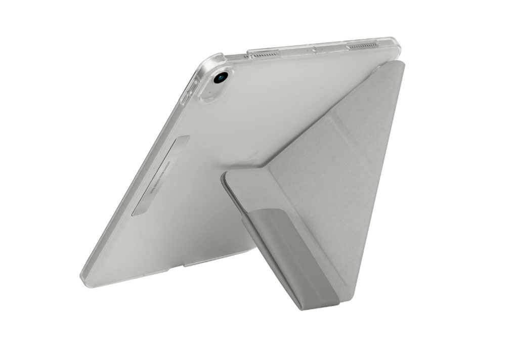 Bao da nắp gập iPad A16/ iPad 10 UniQ Camden Màu Xám nhạt