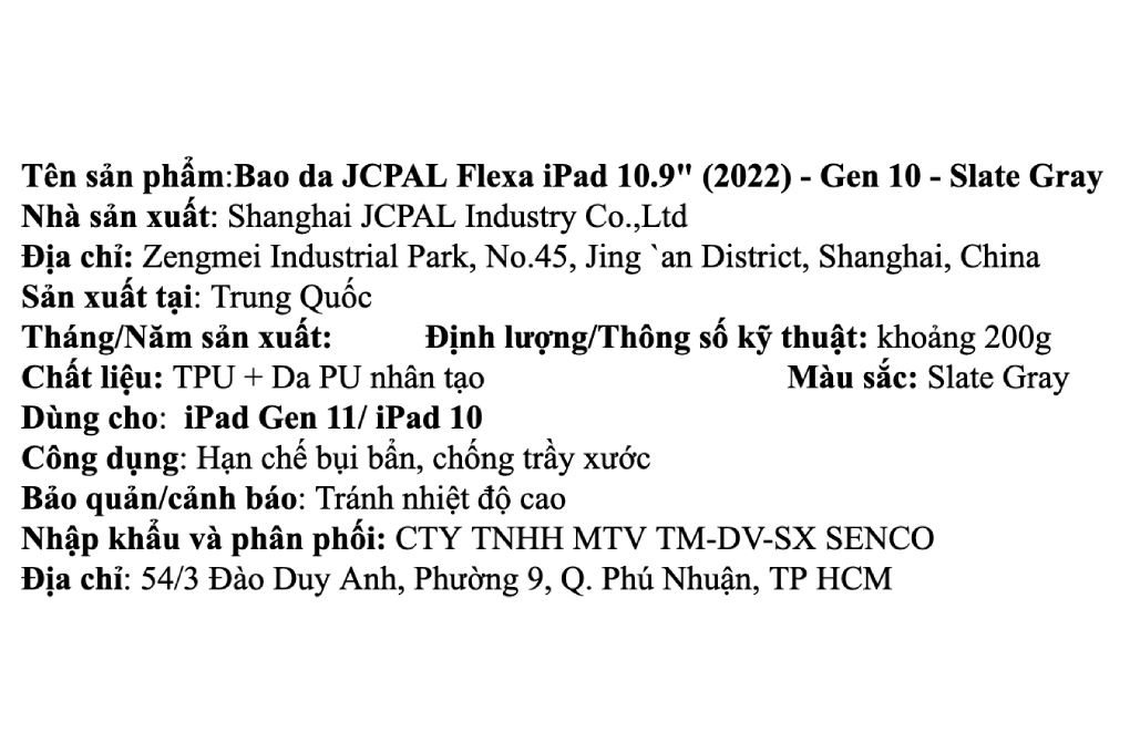 Bao da iPad A16/ iPad 10 TPU PU JCPAL Flexa - 4